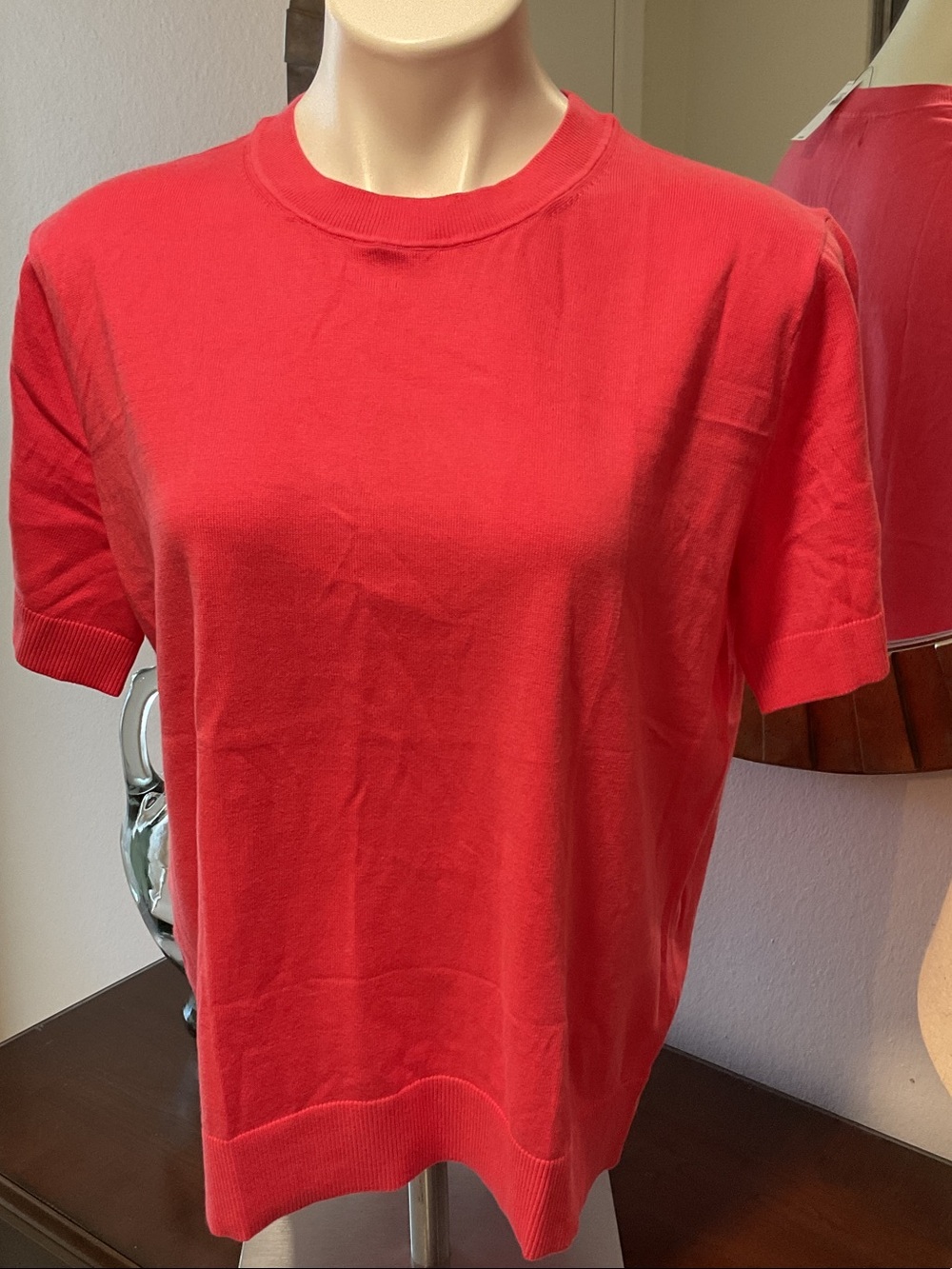 Banana Republic Bright Coral Short Sleeve Crewneck Tee